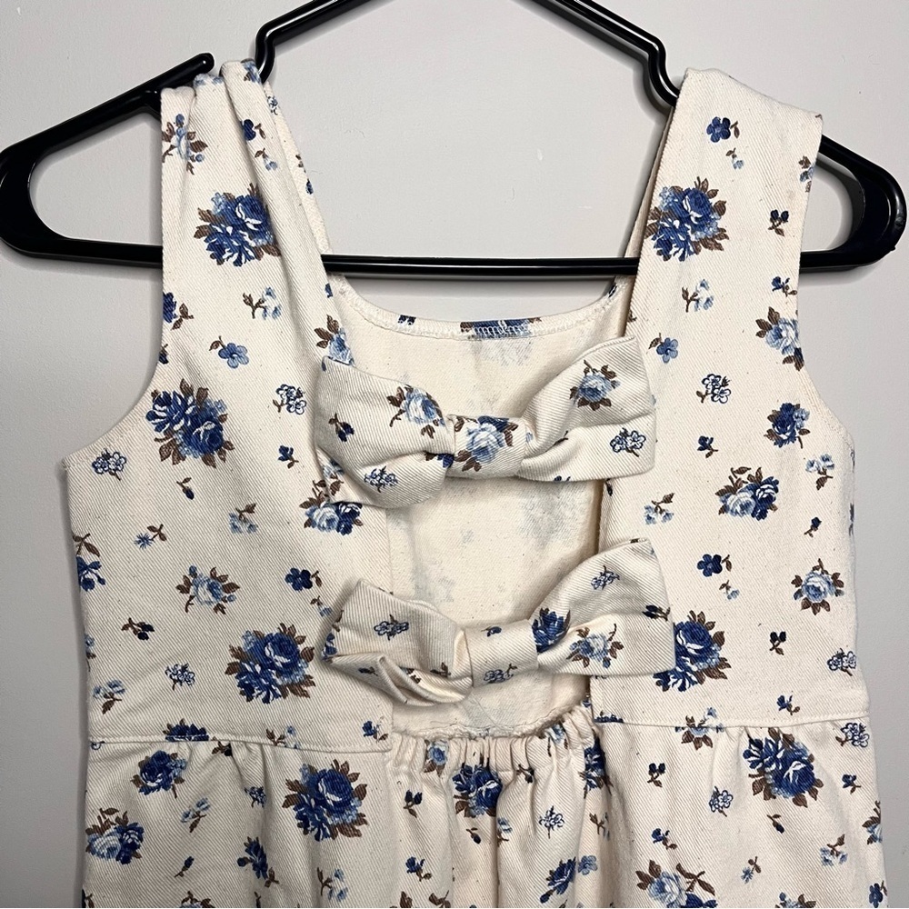 Handmade Floral Sleeveless Wide Leg Cropped Jumpsuit Small - Picture 5 of 9